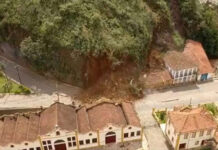 Desmoronamento atinge casarões históricos em Ouro Preto