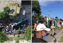 Vítimas são confirmadas, mas mortes descartadas em tombamento de ônibus em Venda Nova