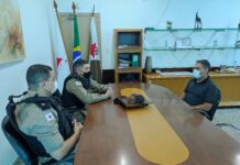 Presidente da Câmara de João Monlevade recebe Tenente Coronel da PM