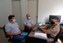 Prefeito de João Monlevade e vice visitam novo comandante da Polícia Militar da cidade