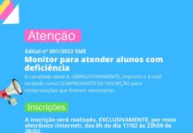 Prefeitura abre inscrições para monitor em Cemei específico para alunos com deficiência