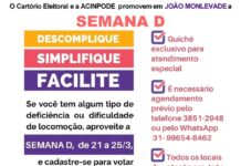 Cartório Eleitoral em João Monlevade realiza Semana D direcionada a pessoas com deficiência física