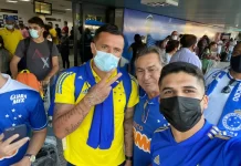 Cruzeiro é recebido com festa em Teresina antes de pegar o Tuntum