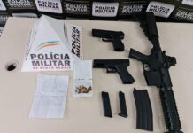 A casa caiu para dupla que iria praticar assalto na avenida Castelo Branco