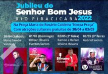 Programação da Festa do Senhor Bom Jesus em Rio Piracicaba