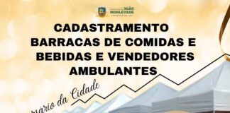 Prefeitura de João Monlevade faz cadastro para comercialização de comidas e bebidas no aniversário da cidade
