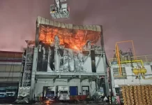 Incêndio atinge frigorífico no bairro Cidade Industrial, em Contagem