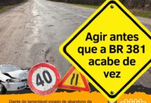 Manifesto e campanha da Amepi com Associações Comerciais pela duplicação da BR-381 serão lançados nesta sexta