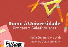 Inscrições abertas para Cursinho Rumo à Universidade