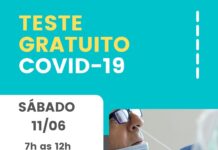 Em João Monlevade terá teste gratuito de Covid-19 neste sábado