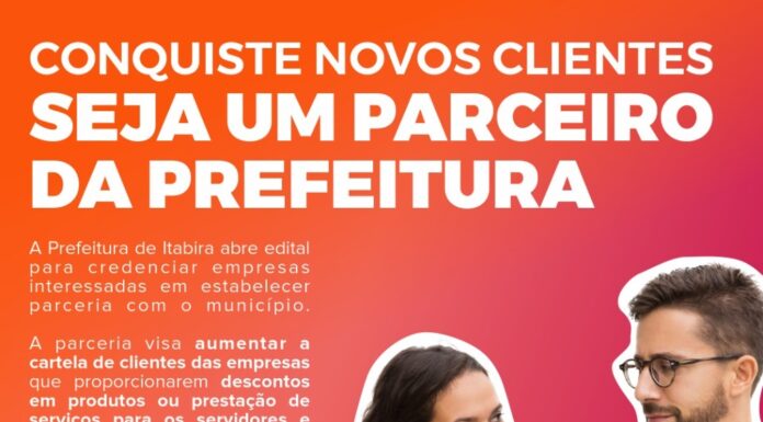 Prefeitura de Itabira abre edital para cadastrar empresas parceiras