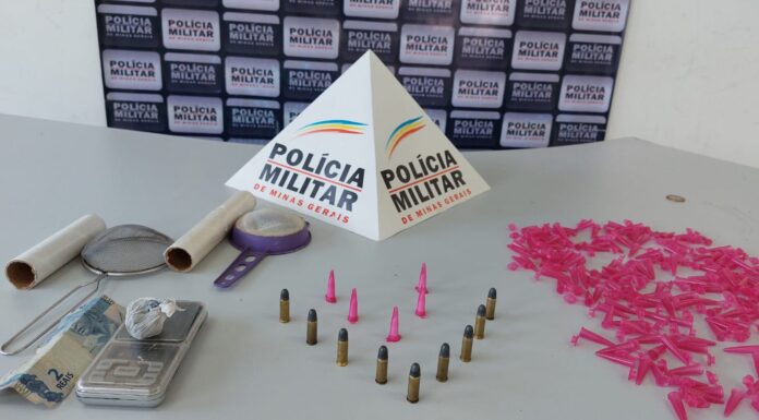 Polícia Militar apreende drogas e munições durante verificação de denúncia anônima em Itabira