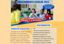 Cadastramento para a educação infantil termina neste domingo