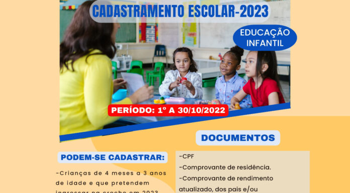 Cadastramento para a educação infantil termina neste domingo