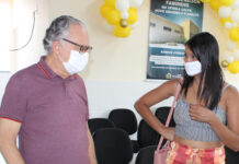 Dr. Laércio e Fabrício conferem atendimento em UBS recém-inaugurada em João Monlevade