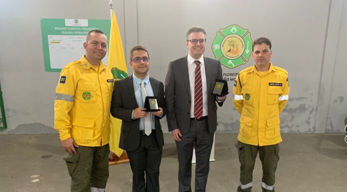 Brigada Florestal Voluntária recebe Juiz de Direito e Ministério Publico para entrega de equipamentos